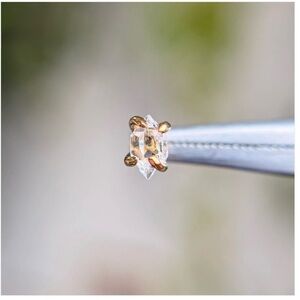 Sacred Love by Quetzalli, 14k YG w/small Herkimer (quartz crystal) Diamond